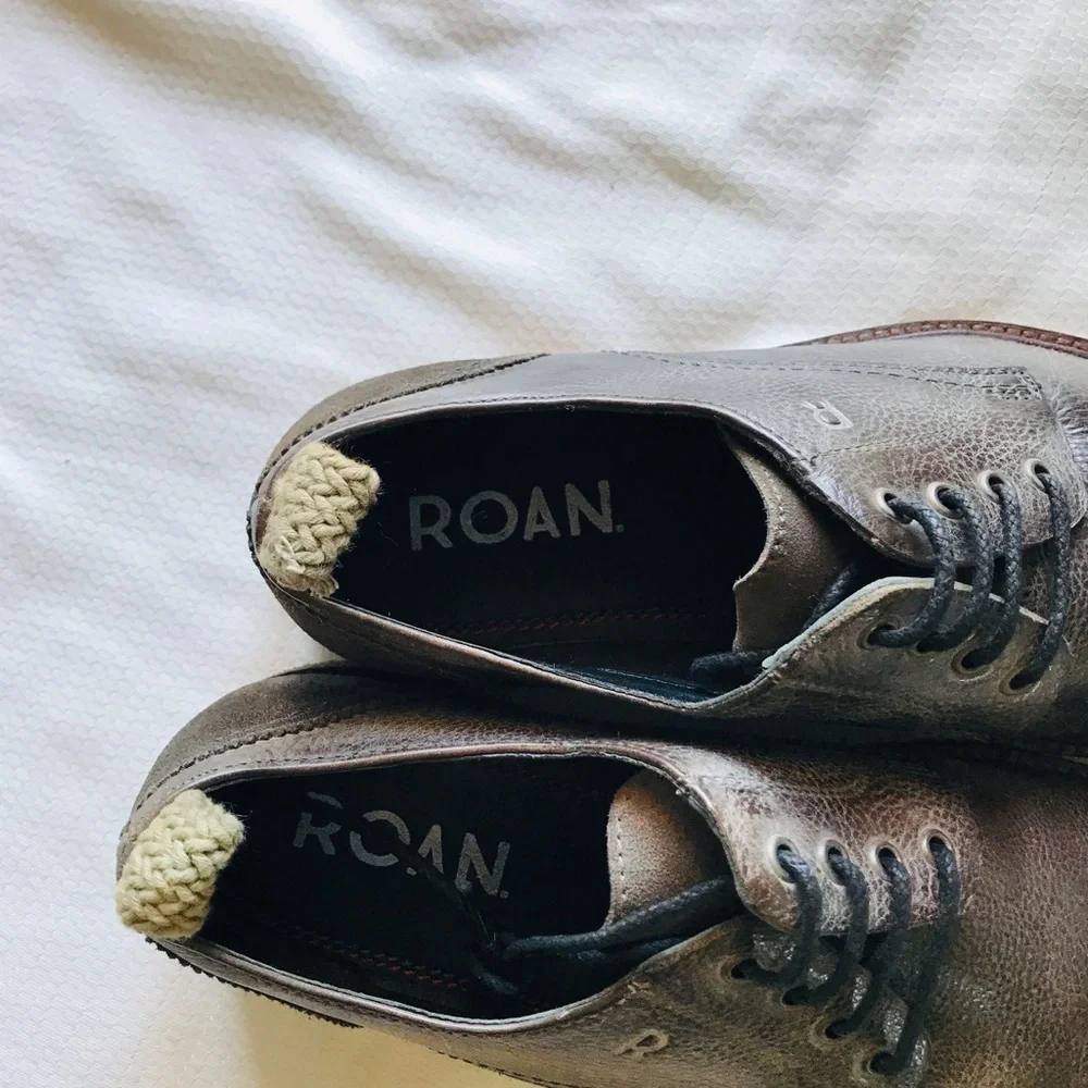 ROAN Brown Leather Men's Shoes